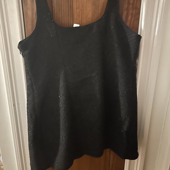 Mini Black Glittery Sleeveless Tweed Dress H&M Size XL NEW WITH TAGS - Picture 6 of 6